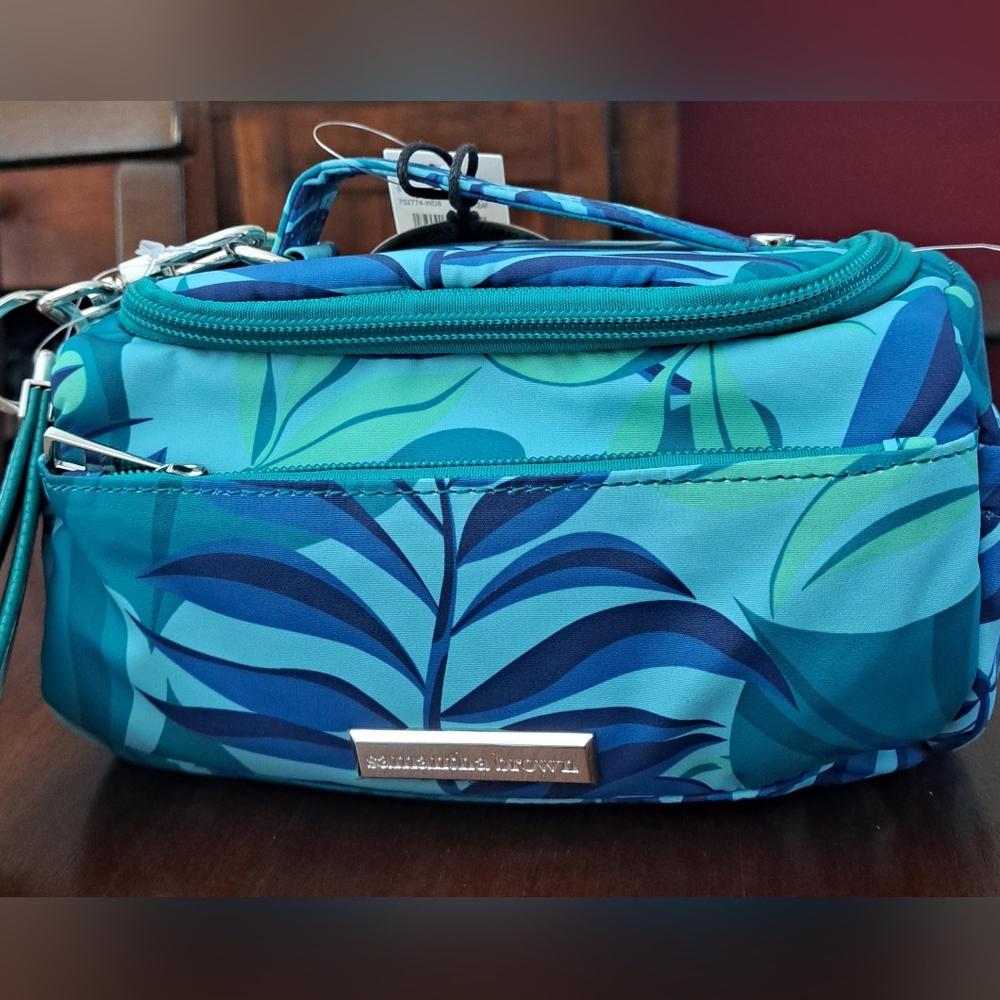 Samantha Brown NEW To-Go Quilted Hip Bag with Pouch, cosmetic toiletry organizer